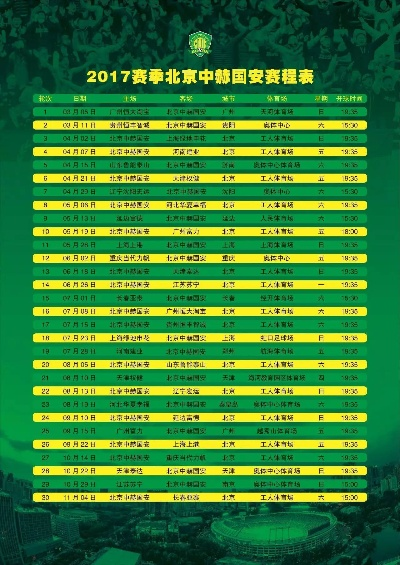 2017中超赛程积分 17年中超积分榜