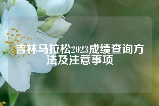 吉林马拉松2023成绩查询方法及注意事项